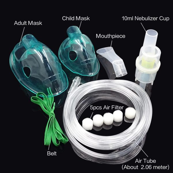 Inhaler Set Soft Tube Inhaler Catheter Nebulizer Cup Adult Kid Mask ...